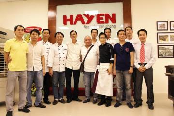 Hayen Corporation inaugurating a sample and performance kitchen, attracting attention of Vietnamese chef circles.