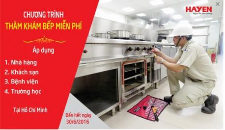 Chương trình thăm khám bếp nhà hàng, khách sạn miễn phí
