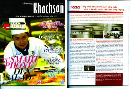 Bài viết về Hà Yến trên tạp chí Ẩm thực và Khách sạn