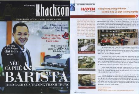 Bài viết về Hà Yến trên tạp chí Ẩm thực và khách sạn