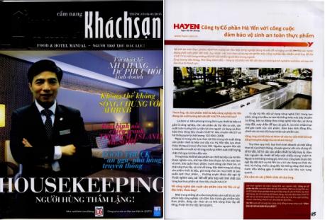 Bài viết về Hà Yến trên tạp chí Ẩm thực và khách sạn