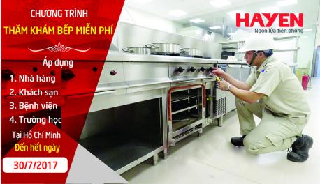 Chương trình thăm khám bếp nhà hàng, khách sạn miễn phí tại TP Hồ Chí Minh