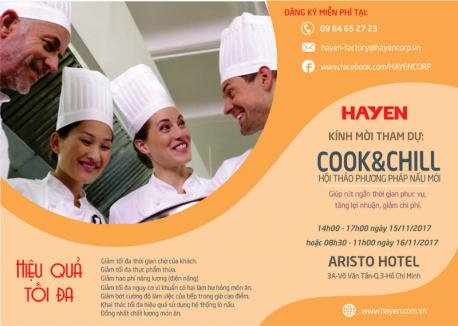 Mời tham dự Hội thảo phương pháp nấu mới COOK&CHILL tại Hồ Chí Minh.
