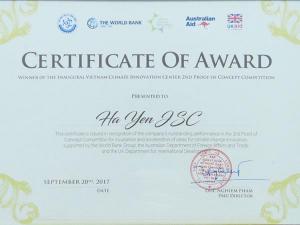 VCIC Award for Combating Climate Change 