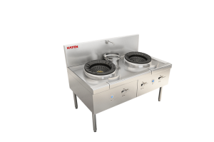 Double burner Kwalie Wok with blower - Type 900