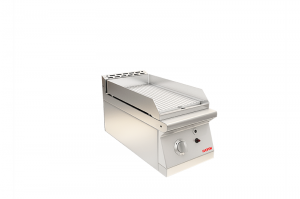 Single gas ribbed fry top