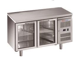 2 GLASS door refrigerated counte