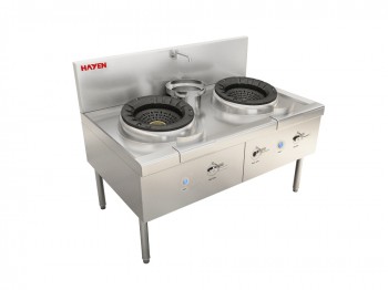 Double burner Kwalie Wok with blower - Type 1050