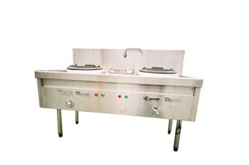 Double burner Kwaile Wok range with blower - Type C