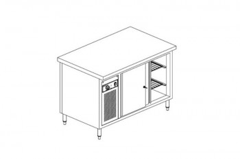 Quầy sấy khô bát đĩa dùng điện - 15kW - 2 cửa trượt, 1 phía