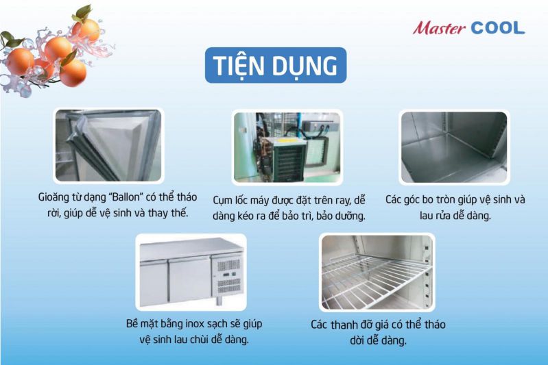 Bàn trữ lạnh công nghiệp MasterCOOL tiện dụng
