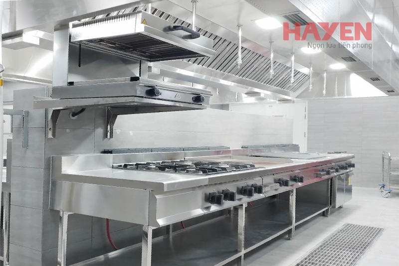 Bếp Âu công nghiệp được Hà Yến thi công lắp đặt tại dự án Wyndham Garden Sonasea Vân Đồn - Quảng Ninh