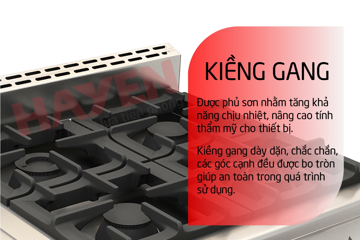 Kiềng gang của dòng thiết bị bếp Âu công nghiệp