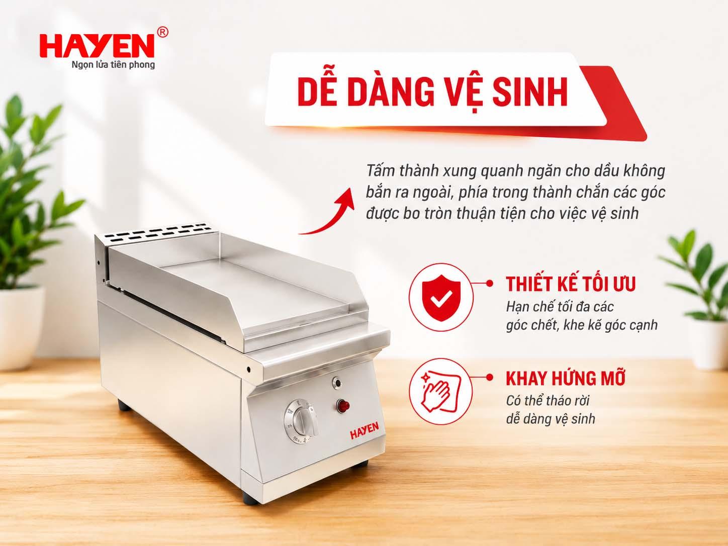 Đặc Điểm Kỹ Thuật Của Bếp Chiên Phẳng