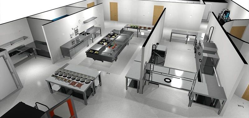 Thiết kế bếp công nghiệp cần đáp ứng tiêu chuẩn phòng cháy chữa cháy