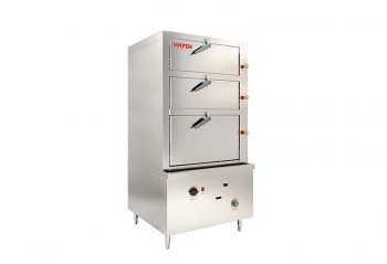 Tủ hấp 3 tầng gồm 2 loại chính: Dùng gas và điện từ