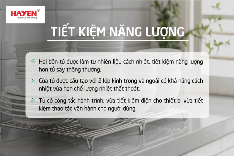 1 trong những ưu điểm nổi bật của tủ sấy bát đĩa công nghiệp